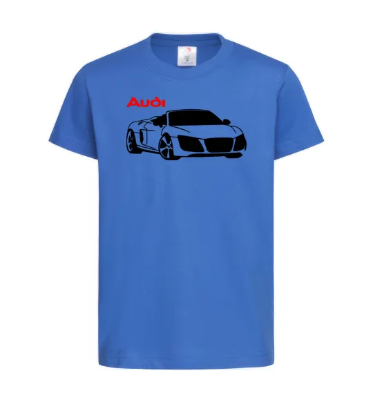 Детская футболка Audi car and logo Ярко-синий фото