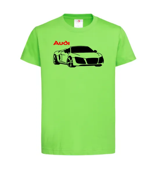 Детская футболка Audi car and logo Лаймовый фото