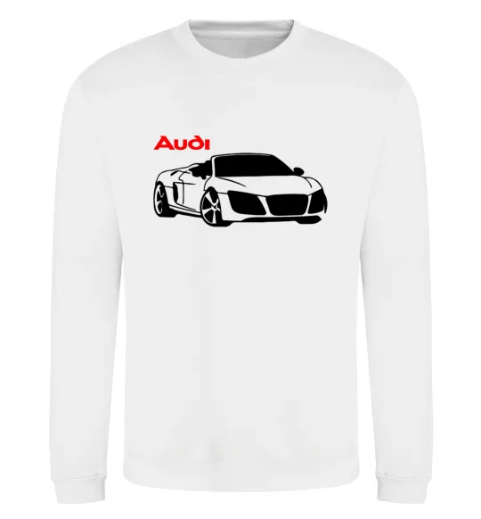 Світшот Audi car and logo Білий фото