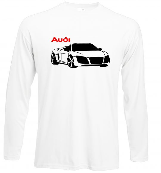 Лонгслів Audi car and logo Білий фото