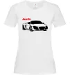 Женская футболка Audi car and logo Белый Женская футболка Audi car and logo Белый фото