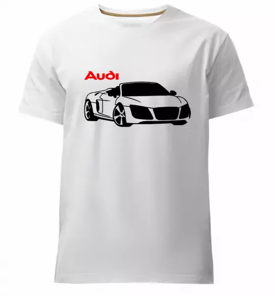 Чоловіча преміум футболка Audi car and logo Білий фото