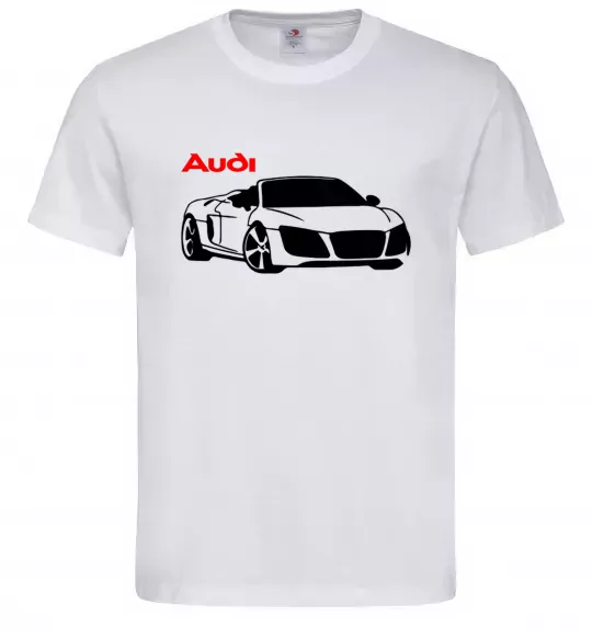 Чоловіча футболка Audi car and logo Білий фото