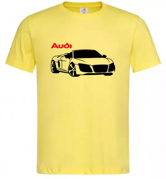 Чоловіча футболка Audi car and logo Лимонний фото