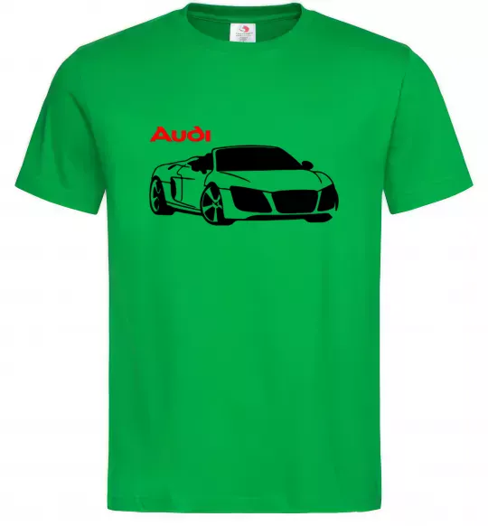 Чоловіча футболка Audi car and logo Зелений фото
