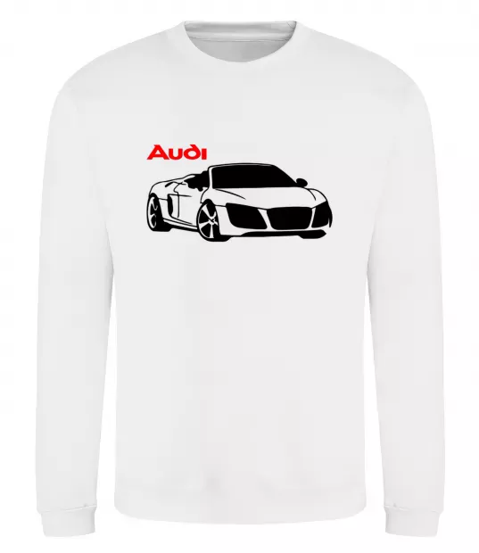 Світшот Audi car and logo Білий фото