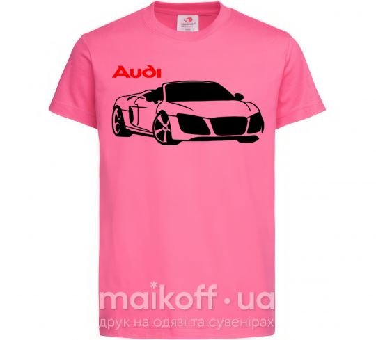 Детская футболка Audi car and logo Ярко-розовый фото
