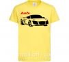 Детская футболка Audi car and logo Лимонный фото