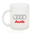 Чашка скляна Audi logo gray Фроузен фото