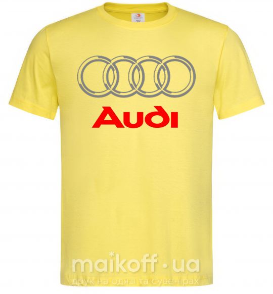 Мужская футболка Audi logo gray Лимонный фото
