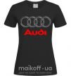 Жіноча футболка Audi logo gray Чорний фото
