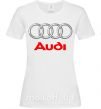 Жіноча футболка Audi logo gray Білий фото