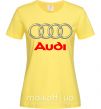 Женская футболка Audi logo gray Лимонный фото