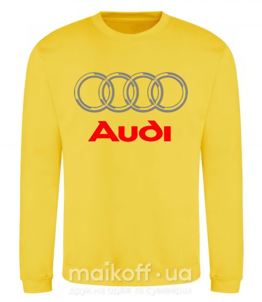 Свитшот Audi logo gray Солнечно желтый фото