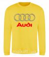 Свитшот Audi logo gray Солнечно желтый фото