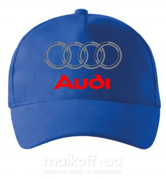 Кепка Audi logo gray Ярко-синий фото