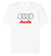 Футболка Оверсайз Audi logo gray Белый Футболка Оверсайз Audi logo gray Белый фото