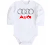 Детский боди Audi logo gray Белый фото