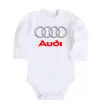 Детский боди Audi logo gray Белый фото