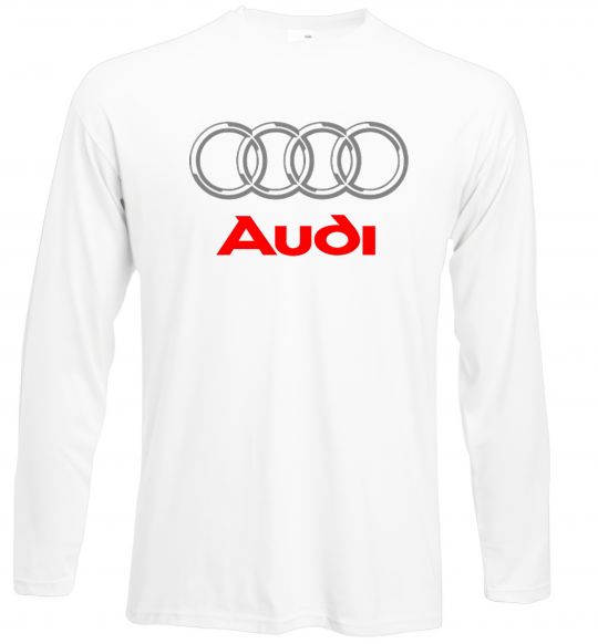 Лонгслів Audi logo gray Білий фото