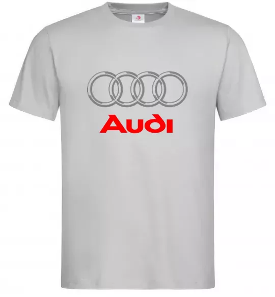 Чоловіча футболка Audi logo gray Сірий фото