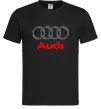Чоловіча футболка Audi logo gray Чорний фото