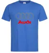 Чоловіча футболка Audi logo gray Яскраво-синій фото