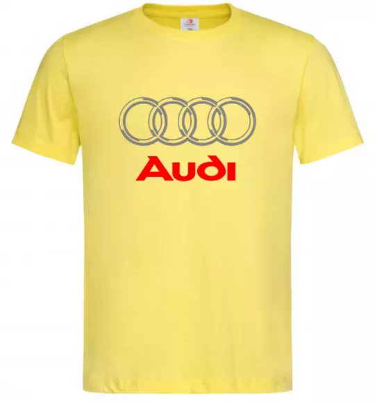 Чоловіча футболка Audi logo gray Лимонний фото