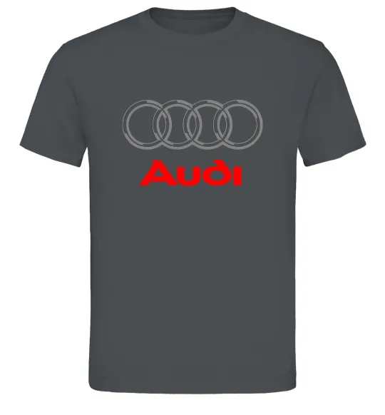 Чоловіча футболка Audi logo gray Графіт фото