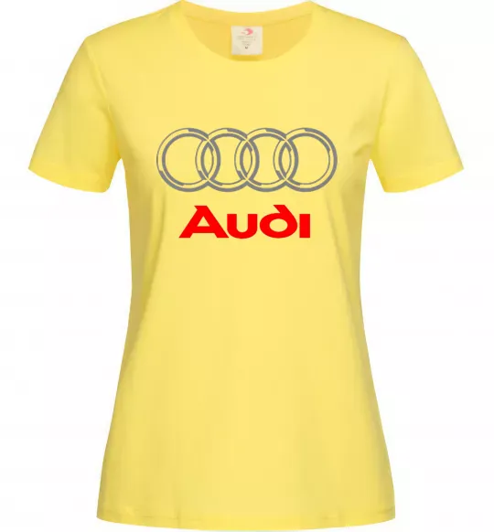 Женская футболка Audi logo gray Лимонный фото