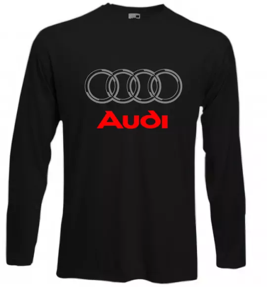 Лонгслів Audi logo gray Чорний фото