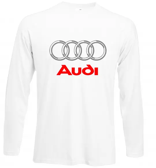 Лонгслів Audi logo gray Білий фото
