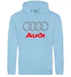 Чоловіча толстовка (худі) Audi logo gray Блакитний фото
