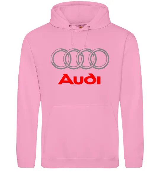 Женская толстовка (худи) Audi logo gray Розовый фото