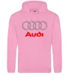 Женская толстовка (худи) Audi logo gray Розовый Женская толстовка (худи) Audi logo gray Розовый фото