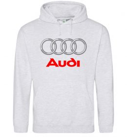 Женская толстовка (худи) Audi logo gray