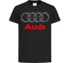Дитяча футболка Audi logo gray Чорний Дитяча футболка Audi logo gray Чорний фото