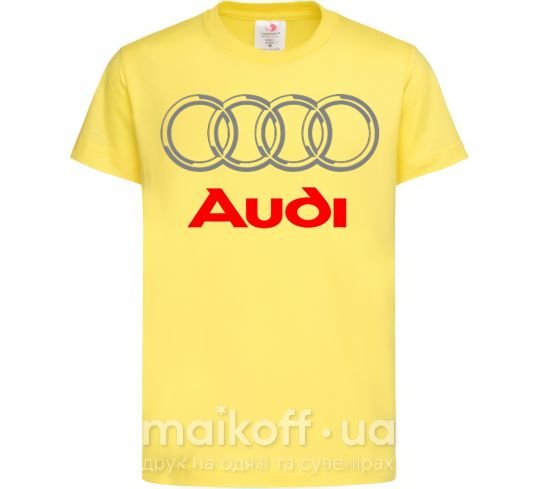 Дитяча футболка Audi logo gray Лимонний фото