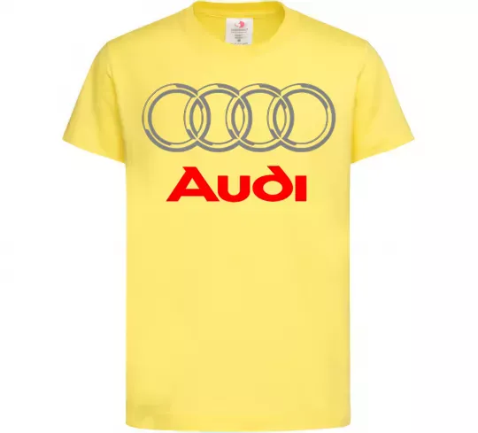 Дитяча футболка Audi logo gray Лимонний фото