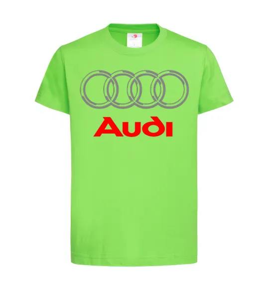 Дитяча футболка Audi logo gray Лаймовий фото