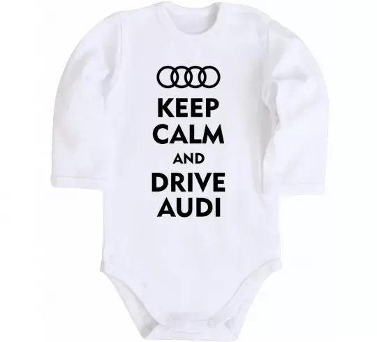 Детский боди Drive audi Белый фото