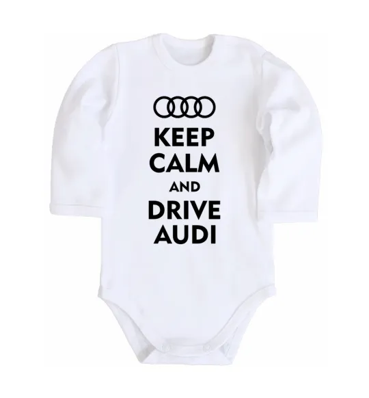 Детский боди Drive audi Белый фото