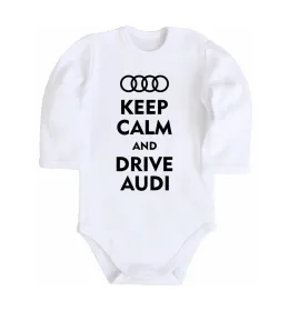Детский боди I love audi Logo Белый фото