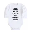 Детский боди Drive audi Белый фото