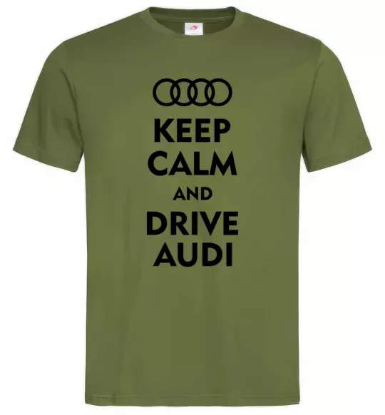 Чоловіча футболка Drive audi Оливковий фото