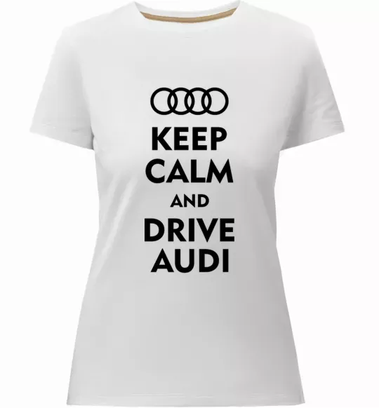 Женская премиум футболка Drive audi Белый фото