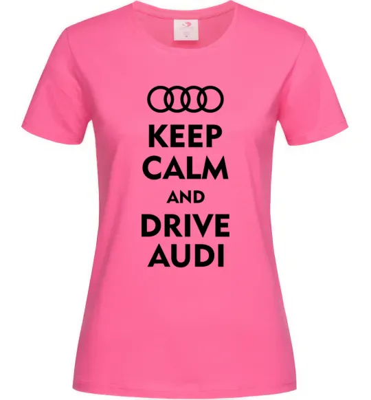 Женская футболка Drive audi Ярко-розовый фото