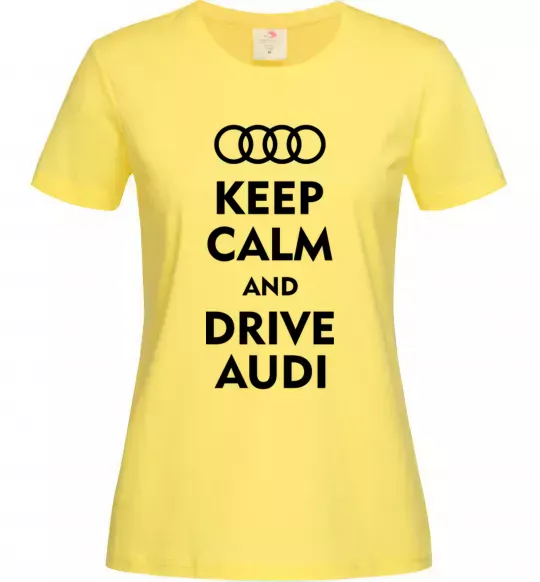 Женская футболка Drive audi Лимонный фото
