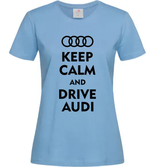 Женская футболка Drive audi Голубой фото