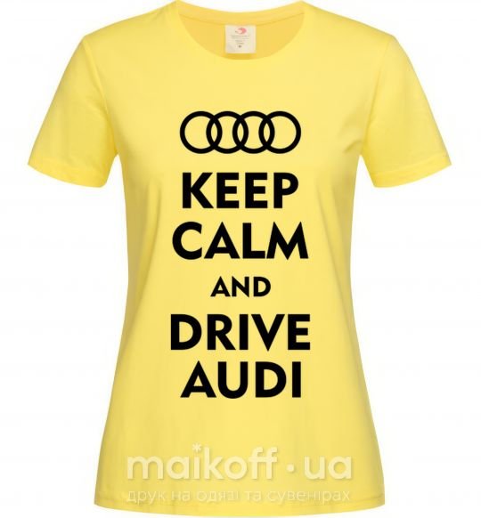 Женская футболка Drive audi Лимонный фото